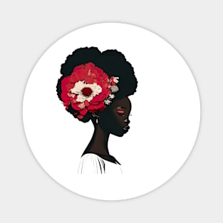 [AI Art] Queen of Carnations Magnet